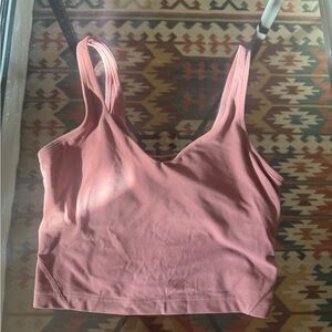 Lululemon Pink Sleeveless Crop Top sports bra Small/XS
